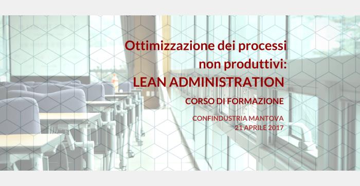 Lean Administration: corso presso Confindustria Mantova